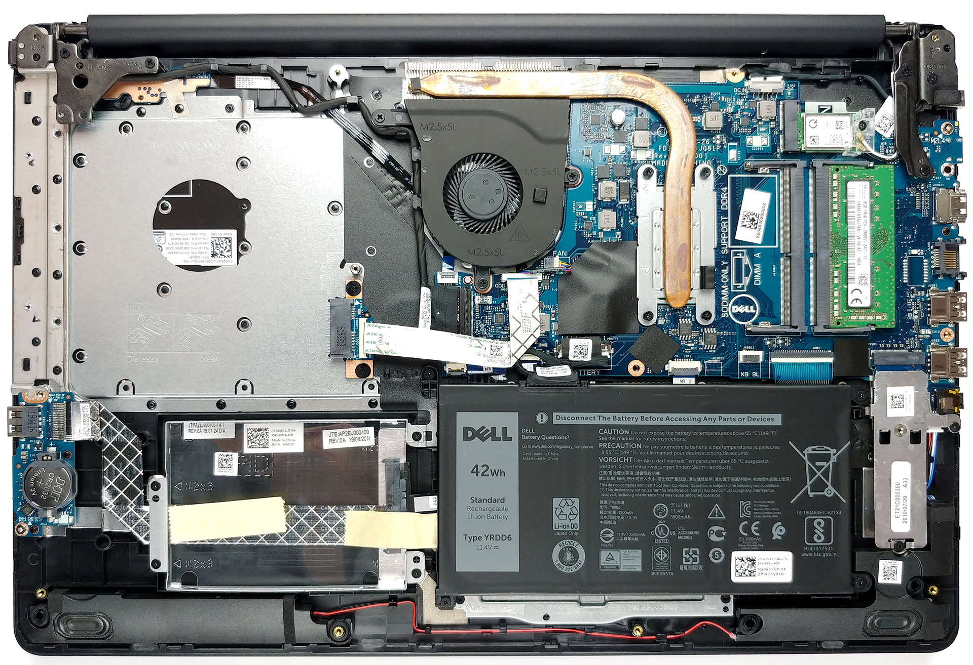 How to replace and fix Dell Inspiron 3581 3580 3793 3780 3590 5570 5575 15-5570 15-5575 / Latitude 5770 3590 Fan original (Dell Inspiron 17 3793)